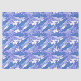 Blaue Monochromatische Humpbackwale Seidenpapier