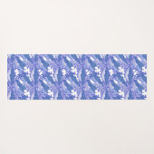 Blaue Monochromatische Humpbackwale Yogamatte (Rückseite (Horizontal))