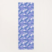 Blaue Monochromatische Humpbackwale Yogamatte (Rückseite)