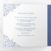 Blaue Monografie Dreifach-gefaltete Programmkarte (Innen Erste Seite)