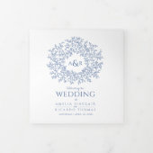 Blaue Monografie Dreifach-gefaltete Programmkarte (Cover)