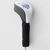 Blaue Monogramm- Golf Headcover (angewinkelt)