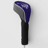 Blaue Monogramm- Golf Headcover (angewinkelt)