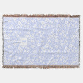 blaue monogrammierte Decke (Vorderseite)