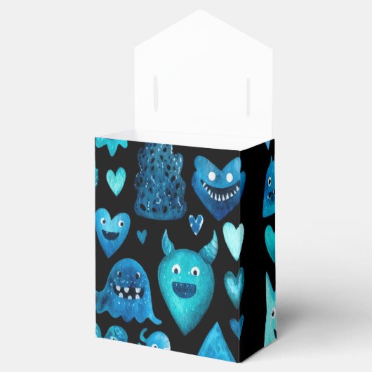 Blaue Monster Geschenkschachtel (Geöffnet)