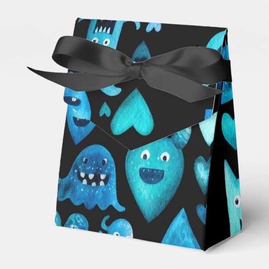 Blaue Monster Geschenkschachtel (Vorderseite)
