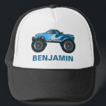 Blaue Monster-LKW-Kinder Truckerkappe<br><div class="desc">Cooler Monster-LKW-Themahut.</div>