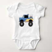 Blaue Monster-LKW-T-Shirts und Geschenke Baby Strampler (Vorderseite)
