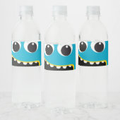 Blaue Monster-Wasser-Flaschenetiketten Wasserflaschenetikett (Flaschen)