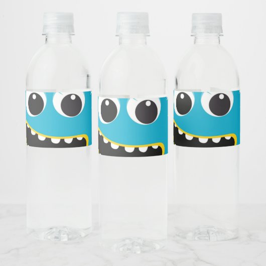 Blaue Monster-Wasser-Flaschenetiketten Wasserflaschenetikett (Flaschen)
