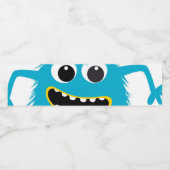 Blaue Monster-Wasser-Flaschenetiketten Wasserflaschenetikett (Einzelnes Label)