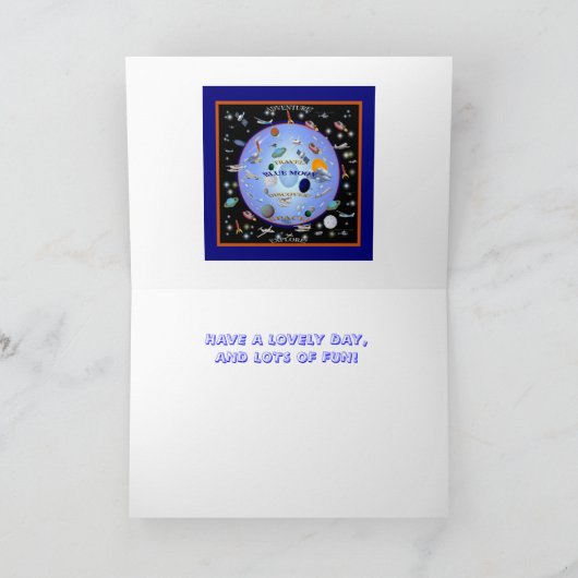 BLAUE MOON 3. Geburtstag Karte (Innenseite)