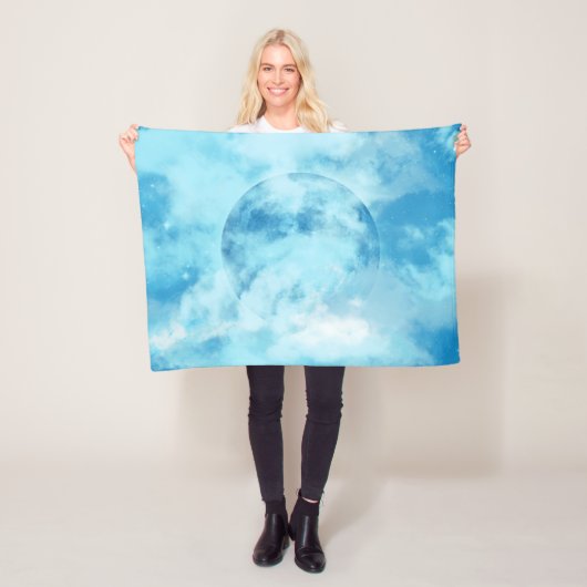 BLAUE MOON ARTISTIC NIGHT SKY FLEECEDECKE (Beispiel)