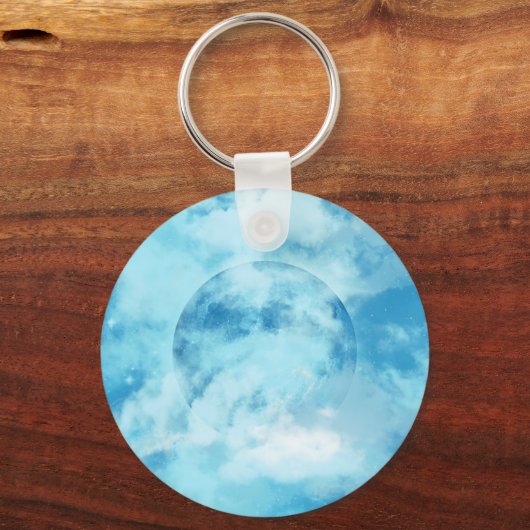 BLAUE MOON ARTISTIC NIGHT SKY SCHLÜSSELANHÄNGER (Vorderseite)