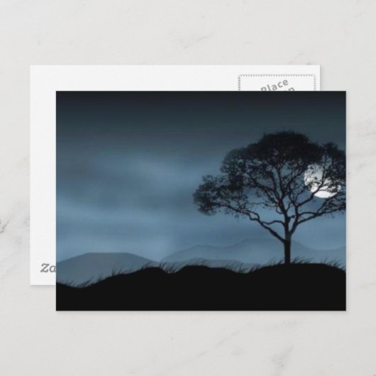 BLAUE MOON POSTKARTE (Vorne/Hinten)