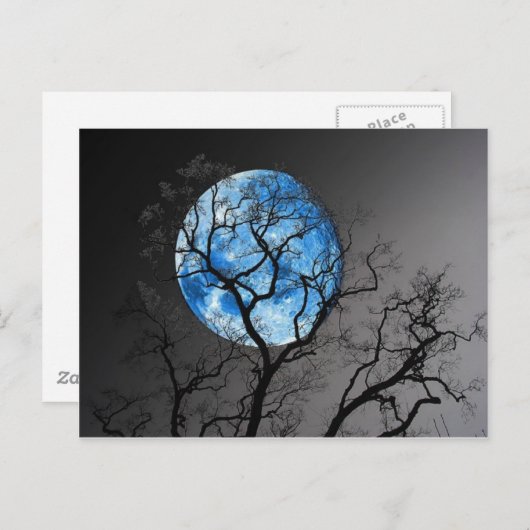 BLAUE MOON POSTKARTE (Vorne/Hinten)