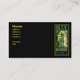 BLAUE MOONSHINE INDICA VISITENKARTE