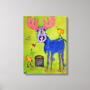 Blaue Moose Leinwanddruck
