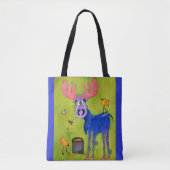 Blaue Moose Tasche (Vorderseite)