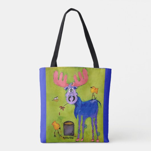 Blaue Moose Tasche (Rückseite)