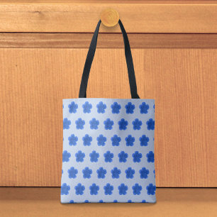 Blaue Moosrose Nahtloses Muster-Tragetasche Tasche