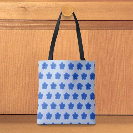 Blaue Moosrose Nahtloses Muster-Tragetasche Tasche