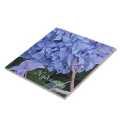 Blaue Mophead-Hortensienblüte Floral Fliese (Seite)