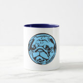 Blaue Mops-Tasse Tasse (Zentrum)
