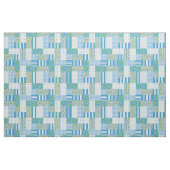 Blaue Morning Glory Faux-Patchwork-Muster Stoff (Yard (91,4 cm))