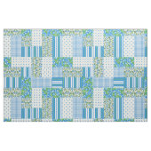 Blaue Morning Glory Faux-Patchwork-Muster Stoff (Fat Quarter (45,7 x 55,9 cm))