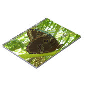 Blaue Morpho Butterfly Naturfotografie Notizblock (Linke Seite)