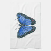 Blaue Morpho-Schmetterling-Aquarellmalerei Küchentuch (Vertikal)