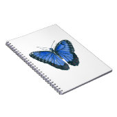Blaue Morpho-Schmetterling-Aquarellmalerei Notizblock (Rechte Seite)