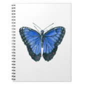 Blaue Morpho-Schmetterling-Aquarellmalerei Notizblock (Vorderseite)