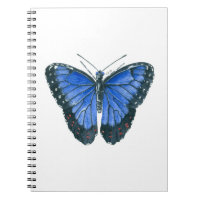 Blaue Morpho-Schmetterling-Aquarellmalerei