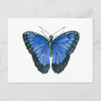 Blaue Morpho-Schmetterling-Aquarellmalerei