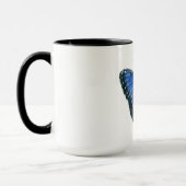 Blaue Morpho-Schmetterling-Aquarellmalerei Tasse (Links)