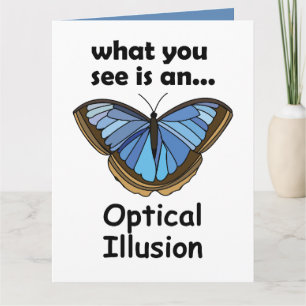 Blaue Morpho-Schmetterling-Optische Täuschung Lust Karte