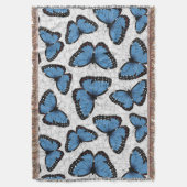 Blaue Morpho-Schmetterlinge Decke (Vorderseite Vertikal)