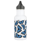 Blaue Morpho-Schmetterlinge Edelstahlflasche (Links)