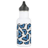 Blaue Morpho-Schmetterlinge Edelstahlflasche (Rechts)