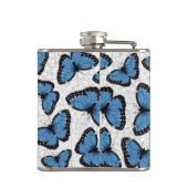Blaue Morpho-Schmetterlinge Flachmann (Rückseite)