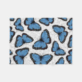 Blaue Morpho-Schmetterlinge Fleecedecke (Vorderseite (Horizontal))