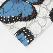 Blaue Morpho-Schmetterlinge Fleecedecke (Ecke)