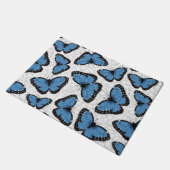Blaue Morpho-Schmetterlinge Fußmatte (Schrägansicht)