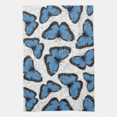 Blaue Morpho-Schmetterlinge Geschirrtuch (Vertikal)
