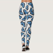 Blaue Morpho-Schmetterlinge Leggings (Rückseite)