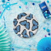 Blaue Morpho-Schmetterlinge Pappteller (Party)
