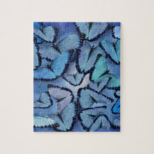 Blaue Morpho Schmetterlinge Puzzle