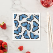 Blaue Morpho-Schmetterlinge Serviette (Beispiel)